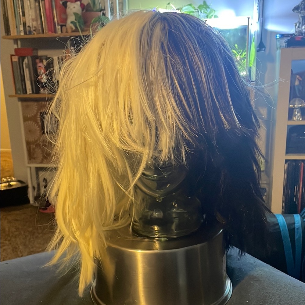 Two-Tone Black and White Wig